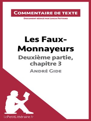cover image of Les Faux-Monnayeurs d'André Gide--Deuxième partie, chapitre 3
